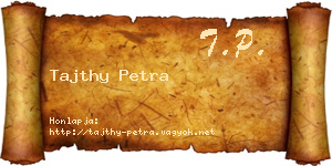 Tajthy Petra névjegykártya